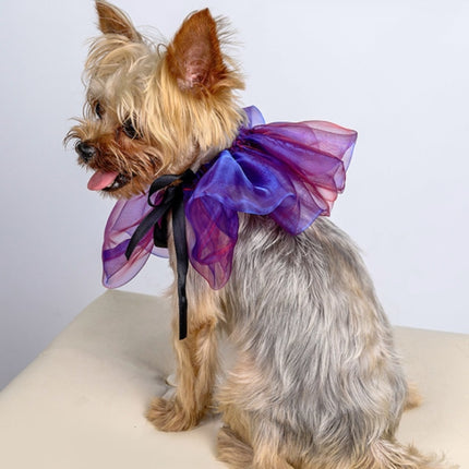 2 PCS Pet Scarf Halloween Christmas Dress Up Dream Triangle Scarf, Size: Dog L(Purple)-garmade.com