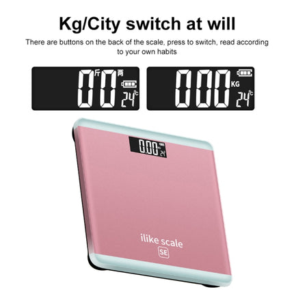 ISCALE SE Human Body Intelligent Electronic Scale Household Weight Scale Adult Body Fat Scale(Twilight Grey)-garmade.com