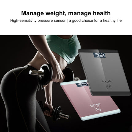 ISCALE SE Human Body Intelligent Electronic Scale Household Weight Scale Adult Body Fat Scale(Space Silver)-garmade.com