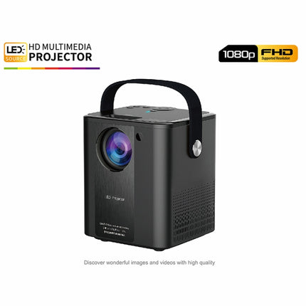 C500 Portable Mini LED Home HD Projector, Style:Same Screen Version(Black)-garmade.com
