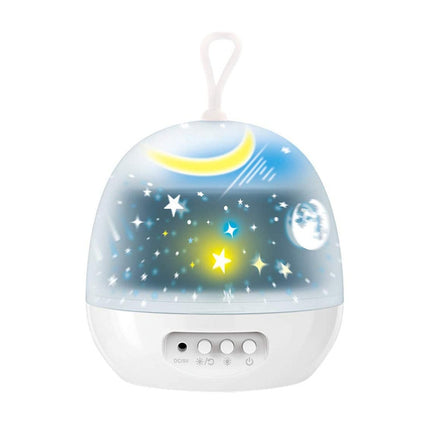 Starlight USB Fantasy Atmosphere Projection Lamp LED Rotating Night Light(White)-garmade.com