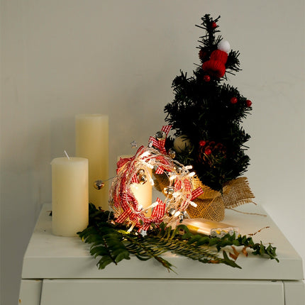 2m 20LEDs Christmas String Lights Christmas Bells Ball Decoration Lamp, Style: Lattice Bowknot Bell-garmade.com