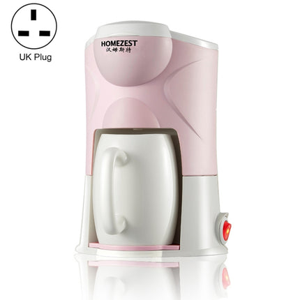 Homezest Household Small Coffee Machine Fully Automatic Portable Mini Single Cup Coffee Maker, Style:UK Plug(Pink)-garmade.com