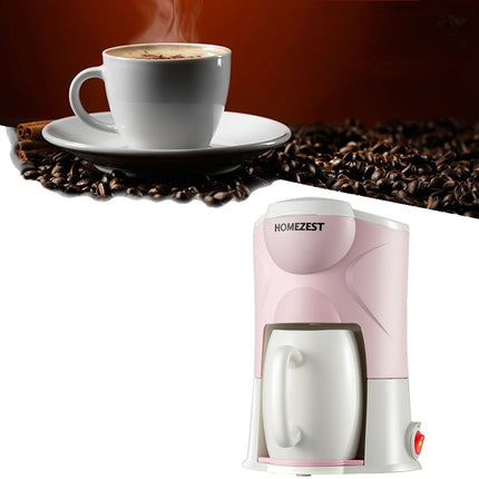 Homezest Household Small Coffee Machine Fully Automatic Portable Mini Single Cup Coffee Maker, Style:UK Plug(Pink)-garmade.com