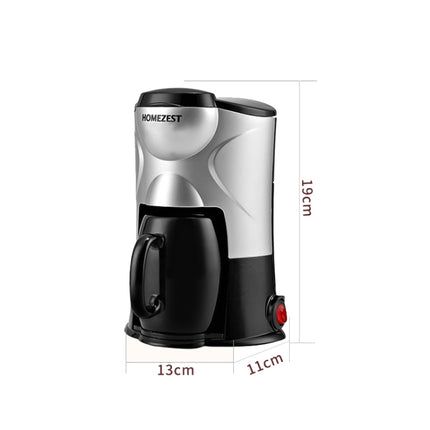 Homezest Household Small Coffee Machine Fully Automatic Portable Mini Single Cup Coffee Maker, Style:UK Plug(Black)-garmade.com