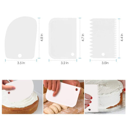 6 PCS/Set Cake Turntable Set Decorating Table Decorating Mouth Silicone Bag Baking DIY Combination-garmade.com