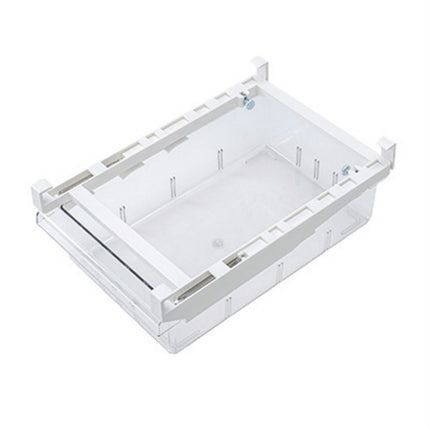 Transparent Hanging & Pull-out Refrigerator Sorting Fresh-keeping Box For Fruits Vegetables & Eggs With Separate Classification Box, Specification: Space-garmade.com