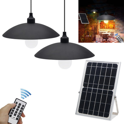 Solar Garden Wall Lamp Outdoor Waterproof Dual Light Color Smart Remote Control Street Light, Style: Double Chandeliers-garmade.com