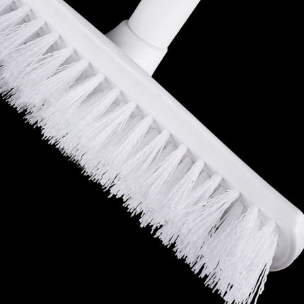 Retractable Floor Brush Bathroom Cleaning & Wiping Dual Purpose Brush Long-handled Bristle Floor Brush, Size:1M(White)-garmade.com