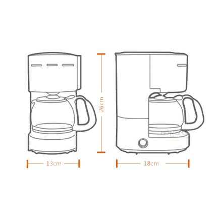 HOMEZEST Household Small Coffee Machine Fully Automatic Portable Drip Coffee Machine(EU Plug)-garmade.com