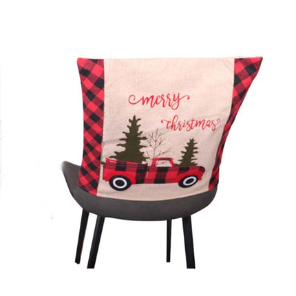 Christmas Decoration Seat Cover Linen Handicraft Household Seat Cover, Specification: Plaid Car-garmade.com