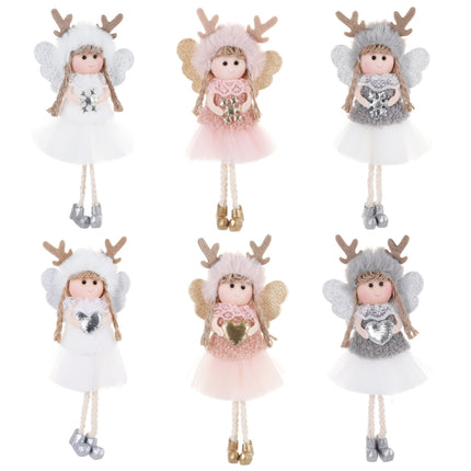 Christmas Decorations Christmas Tree Pendant Children Gift Doll, Style:Snowflake Girl(White)-garmade.com