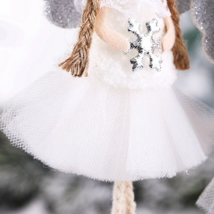 Christmas Decorations Christmas Tree Pendant Children Gift Doll, Style:Snowflake Girl(White)-garmade.com