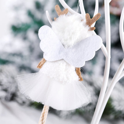 Christmas Decorations Christmas Tree Pendant Children Gift Doll, Style:Peach Heart Girl(White)-garmade.com