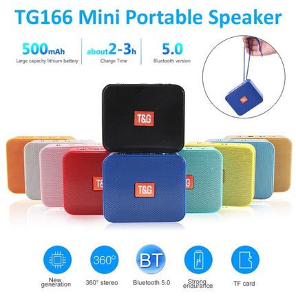 T&G TG166 Color Portable Wireless Bluetooth Small Speaker(Blue)-garmade.com