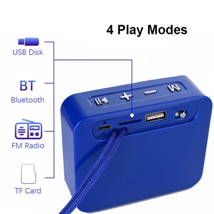 T&G TG166 Color Portable Wireless Bluetooth Small Speaker(Blue)-garmade.com