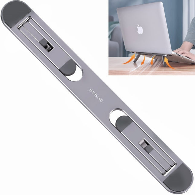 Oatsbasf Portable Storage Foldable Notebook Computer Bracket Heightening Fan Heater(Silver)-garmade.com