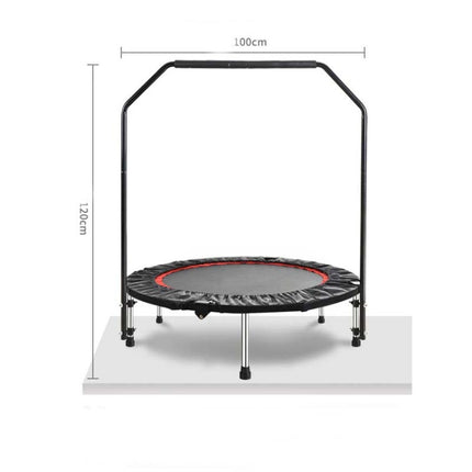 40 inch Trampoline Gym Home Children Indoor Bounce Bed with Handrails-garmade.com