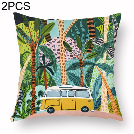 2 PCS Summer Light and Soft Pillow Peach Skin Pillowcase(T-60040-03)-garmade.com
