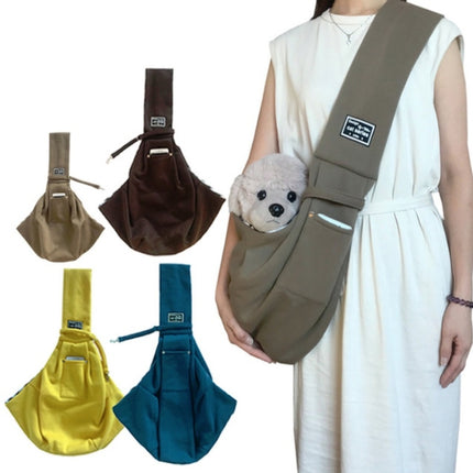 Pet Outing Carrier Bag Cotton Messenger Shoulder Bag, Colour: Khaki-garmade.com
