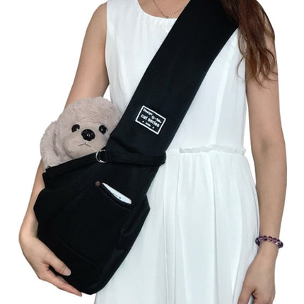 Pet Outing Carrier Bag Cotton Messenger Shoulder Bag, Colour: Black-garmade.com