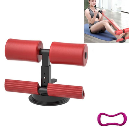 Suction-cup Abdominal Curler Sit-up Aid Household Waistcoat Line, Style:Without Drawstring(Red)-garmade.com