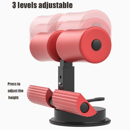 Suction-cup Abdominal Curler Sit-up Aid Household Waistcoat Line, Style:Without Drawstring(Red)-garmade.com