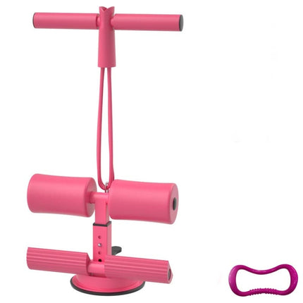 Suction-cup Abdominal Curler Sit-up Aid Household Waistcoat Line, Style:With Drawstring(Pink)-garmade.com