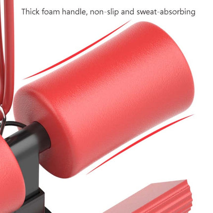 Suction-cup Abdominal Curler Sit-up Aid Household Waistcoat Line, Style:Drawstring + Yoga Mat(Red)-garmade.com