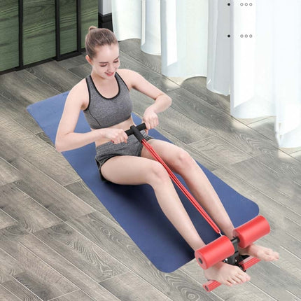 Suction-cup Abdominal Curler Sit-up Aid Household Waistcoat Line, Style:Drawstring + Yoga Mat(Pink)-garmade.com