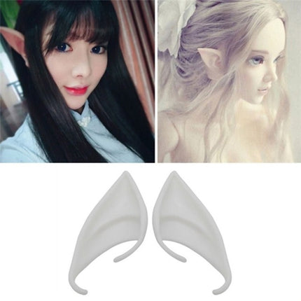 1pair Halloween Elf Latex Ears Cosplay Props, Size: 10cm(Luminous)-garmade.com