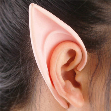 1 Pairs Halloween Elf Latex Ears Cosplay Props, Size:10cm (Purple)-garmade.com