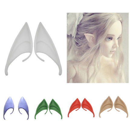 1pair Halloween Elf Latex Ears Cosplay Props, Size: 12cm(Red)-garmade.com