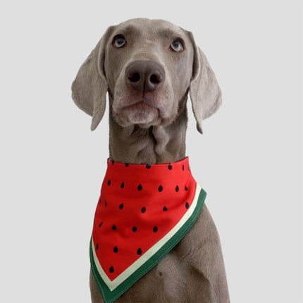 Watermelon Pattern Dog Scarf Three-layer Thick Waterproof Saliva Towel, Size: XS-garmade.com