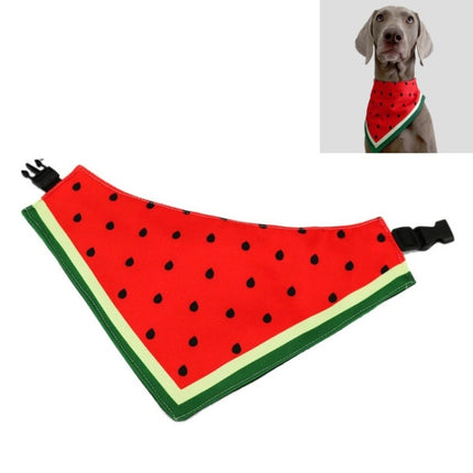 Watermelon Pattern Dog Scarf Three-layer Thick Waterproof Saliva Towel, Size: XL-garmade.com