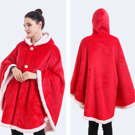 Flannel Solid Color Soft and Warm Shawl Blanket, Colour: Red-garmade.com