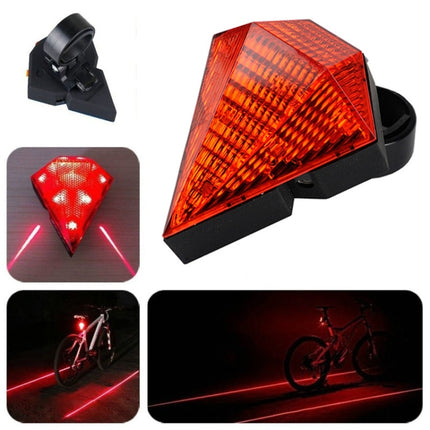 Bicycle Diamond Laser Tail Light Warning Light USB Rechargeable Tail Light-garmade.com