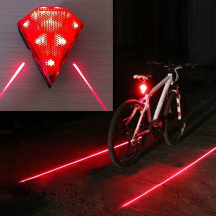 Bicycle Diamond Laser Tail Light Warning Light USB Rechargeable Tail Light-garmade.com