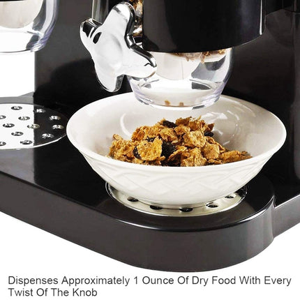 Multifunctional Double Head Cereal Dispenser Cereal Machine(Black)-garmade.com