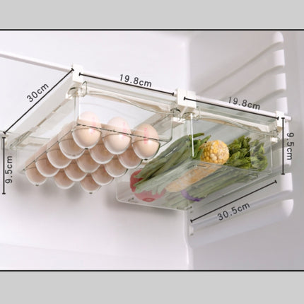 Refrigerator Storage Box Drawer Type Square Household Multifunctional Food Preservation Box, Specification: 1 Egg Box-garmade.com