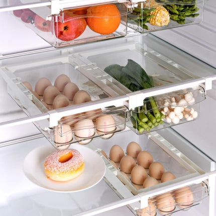 Refrigerator Storage Box Drawer Type Square Household Multifunctional Food Preservation Box, Specification: 2 Egg Box-garmade.com