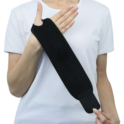 Thumb Wrap Sprain Protection Breathable Compression Bracer Sports Protective Gear, Size:One Size(Black)-garmade.com