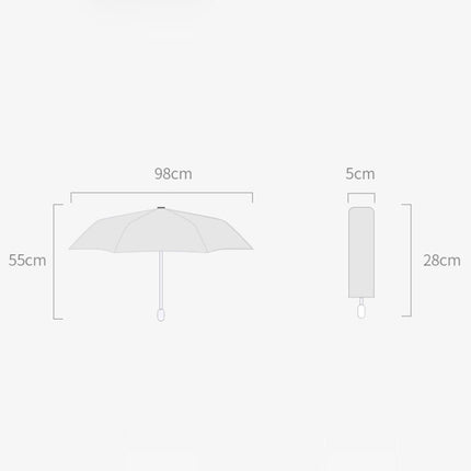 Small Fresh Vinyl Folding Cartoon Forest Rain and Sun Dual-use Umbrella, Style:Automatic-garmade.com