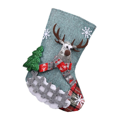 3 PCS Christmas Decorations Medium Christmas Stocking Gift Bag(Elk)-garmade.com