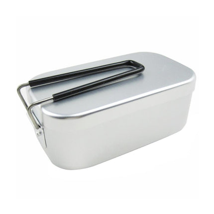 Outdoor Travel Camping Camping Lunch Box Portable Foldable Aluminum Lunch Box Retro Lunch Box Small, Style:Small Regular Lunch Box-garmade.com