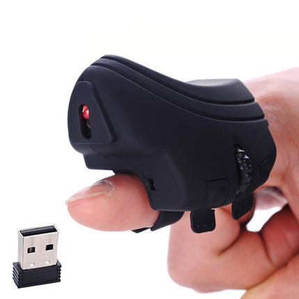GM306 2.4GHz Wireless Finger Lazy Mice with USB Receiver(Black)-garmade.com