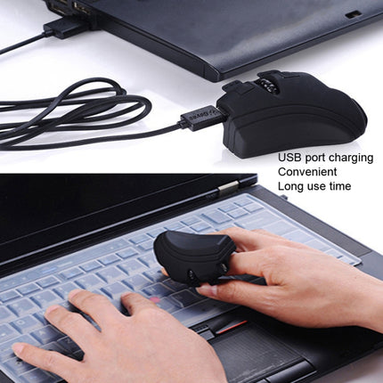 GM306 2.4GHz Wireless Finger Lazy Mice with USB Receiver(Black)-garmade.com