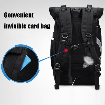 Ozuko 9066 Waterproof Travel Computer Backpack with External USB Charging Port(Black)-garmade.com