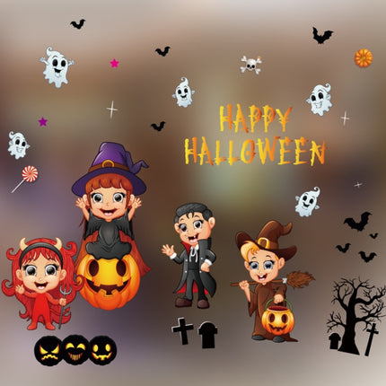 Halloween Decoration Products Window Stickers Shopping Malls Hotel Halloween Color Electrostatic Stickers, Random Style Delivery-garmade.com