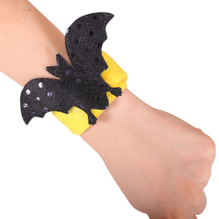 Halloween Pop Ring Bracelet Ghost Festival Gift Party Decorations(Black Bat)-garmade.com